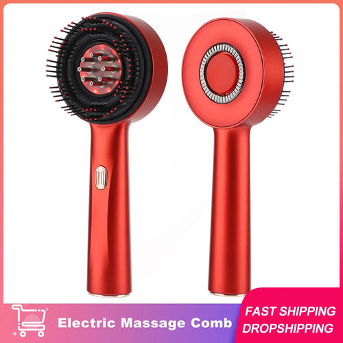 Electric Red Light Scalp Massager Comb With Oil Applicator
